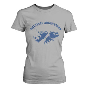 Retro Malvinas Argentinas Distressed Map Graphic T Shirt For Women Argentine Island Sovereignty Heritage Pride