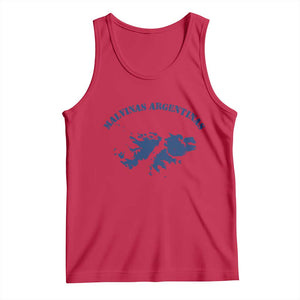 Retro Malvinas Argentinas Distressed Map Graphic Tank Top Argentine Island Sovereignty Heritage Pride
