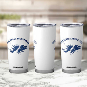 Retro Malvinas Argentinas Distressed Map Graphic Tumbler Cup Argentine Island Sovereignty Heritage Pride