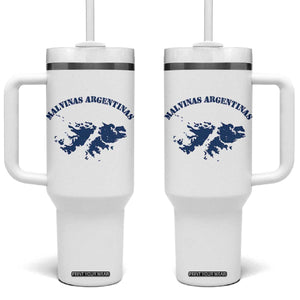 Retro Malvinas Argentinas Distressed Map Graphic Tumbler With Handle Argentine Island Sovereignty Heritage Pride