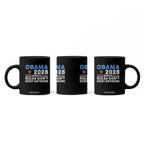 Obama 2028 Since Rules Dont Exist Anymore Coffee Mug Political Satire Red White and Blue