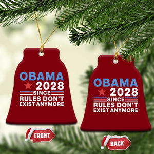 Obama 2028 Since Rules Dont Exist Anymore Ceramic Ornament Political Satire Red White and Blue