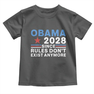 Obama 2028 Since Rules Dont Exist Anymore Toddler T Shirt Political Satire Red White and Blue