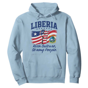 Liberia Rich Culture Strong People Patriotic Hoodie Liberian Flag Fist Coat Of Arms Heritage Pride