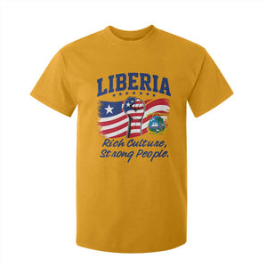 Liberia Rich Culture Strong People Patriotic T Shirt For Kid Liberian Flag Fist Coat Of Arms Heritage Pride