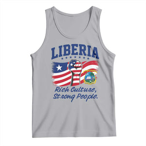 Liberia Rich Culture Strong People Patriotic Tank Top Liberian Flag Fist Coat Of Arms Heritage Pride