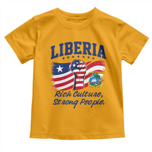 Liberia Rich Culture Strong People Patriotic Toddler T Shirt Liberian Flag Fist Coat Of Arms Heritage Pride