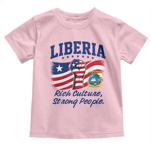 Liberia Rich Culture Strong People Patriotic Toddler T Shirt Liberian Flag Fist Coat Of Arms Heritage Pride
