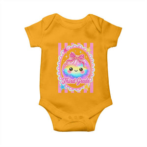 Kawaii Third Grade Glitter Dumpling Printed Graphic Baby Onesie Cute First Day Back To School for Students Teachers