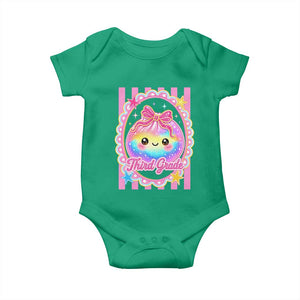 Kawaii Third Grade Glitter Dumpling Printed Graphic Baby Onesie Cute First Day Back To School for Students Teachers