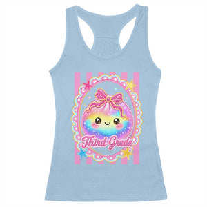 Kawaii Third Grade Glitter Dumpling Printed Graphic Racerback Tank Top Cute First Day Back To School for Students Teachers