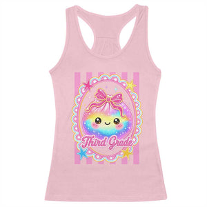 Kawaii Third Grade Glitter Dumpling Printed Graphic Racerback Tank Top Cute First Day Back To School for Students Teachers