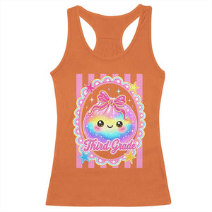 Kawaii Third Grade Glitter Dumpling Printed Graphic Racerback Tank Top Cute First Day Back To School for Students Teachers