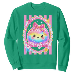 Kawaii Third Grade Glitter Dumpling Printed Graphic Sweatshirt Cute First Day Back To School for Students Teachers