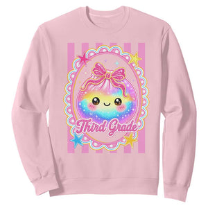 Kawaii Third Grade Glitter Dumpling Printed Graphic Sweatshirt Cute First Day Back To School for Students Teachers