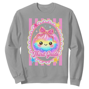 Kawaii Third Grade Glitter Dumpling Printed Graphic Sweatshirt Cute First Day Back To School for Students Teachers