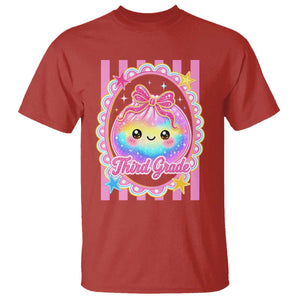 Kawaii Third Grade Glitter Dumpling Printed Graphic T Shirt Cute First Day Back To School for Students Teachers