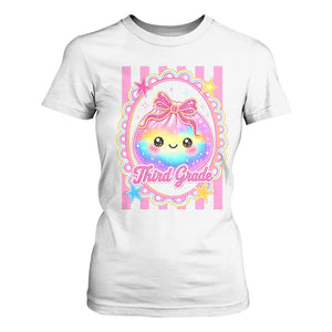 Kawaii Third Grade Glitter Dumpling Printed Graphic T Shirt For Women Cute First Day Back To School for Students Teachers