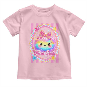 Kawaii Third Grade Glitter Dumpling Printed Graphic Toddler T Shirt Cute First Day Back To School for Students Teachers