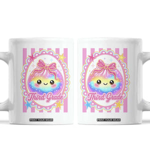 Kawaii Third Grade Glitter Dumpling Printed Graphic Coffee Mug Cute First Day Back To School for Students Teachers