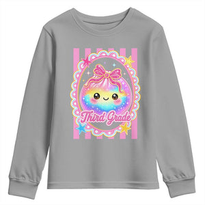 Kawaii Third Grade Glitter Dumpling Printed Graphic Youth Sweatshirt Cute First Day Back To School for Students Teachers