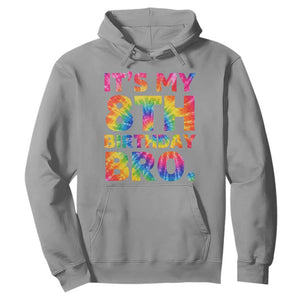 It is My 8th Birthday Bro Printed Tie Dye Graphic Hoodie 8 Years Old Bday Party Retro Hippie Rainbow