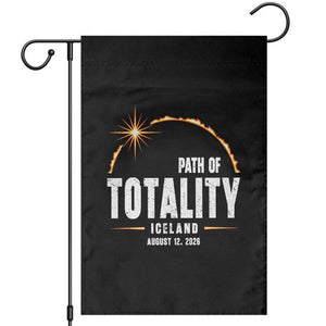 Path of Totality Iceland August 12 2026 Garden Flag Total Solar Eclipse Astronomy Travel Gift