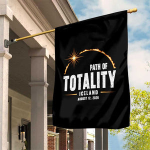 Path of Totality Iceland August 12 2026 Garden Flag Total Solar Eclipse Astronomy Travel Gift