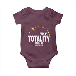 Path of Totality Iceland August 12 2026 Baby Onesie Total Solar Eclipse Astronomy Travel Gift