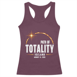 Path of Totality Iceland August 12 2026 Racerback Tank Top Total Solar Eclipse Astronomy Travel Gift