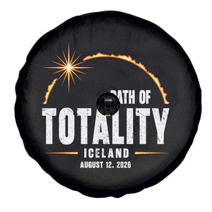 Path of Totality Iceland August 12 2026 Spare Tire Cover Total Solar Eclipse Astronomy Travel Gift