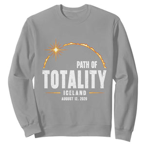 Path of Totality Iceland August 12 2026 Sweatshirt Total Solar Eclipse Astronomy Travel Gift