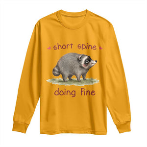 Cute Watercolor Jimothy the Raccoon Inspirational Long Sleeve Shirt Short Spine Doing Fine Viral Seattle Trash Panda Supporter
