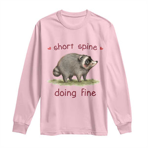 Cute Watercolor Jimothy the Raccoon Inspirational Long Sleeve Shirt Short Spine Doing Fine Viral Seattle Trash Panda Supporter