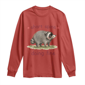 Cute Watercolor Jimothy the Raccoon Inspirational Long Sleeve Shirt Short Spine Doing Fine Viral Seattle Trash Panda Supporter