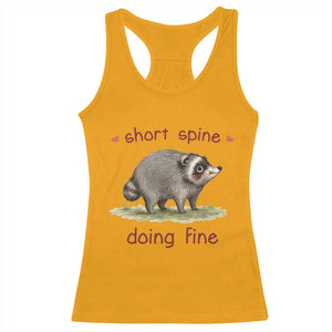 Cute Watercolor Jimothy the Raccoon Inspirational Racerback Tank Top Short Spine Doing Fine Viral Seattle Trash Panda Supporter