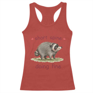 Cute Watercolor Jimothy the Raccoon Inspirational Racerback Tank Top Short Spine Doing Fine Viral Seattle Trash Panda Supporter
