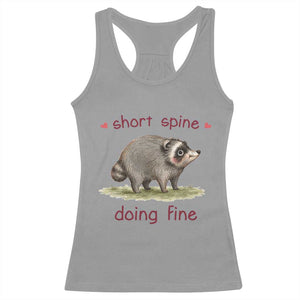 Cute Watercolor Jimothy the Raccoon Inspirational Racerback Tank Top Short Spine Doing Fine Viral Seattle Trash Panda Supporter