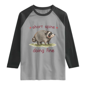 Cute Watercolor Jimothy the Raccoon Inspirational Raglan Shirt Short Spine Doing Fine Viral Seattle Trash Panda Supporter
