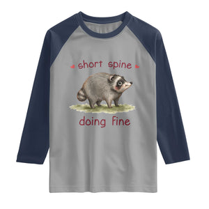 Cute Watercolor Jimothy the Raccoon Inspirational Raglan Shirt Short Spine Doing Fine Viral Seattle Trash Panda Supporter