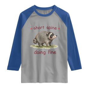 Cute Watercolor Jimothy the Raccoon Inspirational Raglan Shirt Short Spine Doing Fine Viral Seattle Trash Panda Supporter