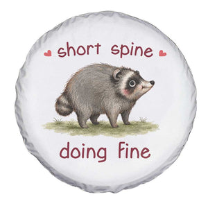 Cute Watercolor Jimothy the Raccoon Inspirational Spare Tire Cover Short Spine Doing Fine Viral Seattle Trash Panda Supporter