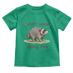 Cute Watercolor Jimothy the Raccoon Inspirational Toddler T Shirt Short Spine Doing Fine Viral Seattle Trash Panda Supporter