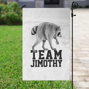 Team Jimothy Viral Seattle Raccoon Garden Flag Vintage Trash Panda Meme Graphic