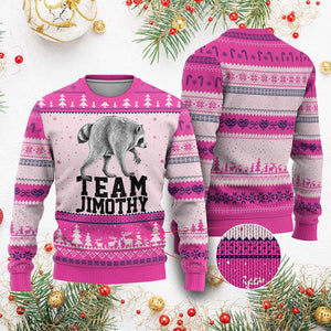 Team Jimothy Viral Seattle Raccoon Ugly Christmas Sweater Vintage Trash Panda Meme Graphic