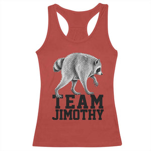 Team Jimothy Viral Seattle Raccoon Racerback Tank Top Vintage Trash Panda Meme Graphic TS02 Red Print Your Wear
