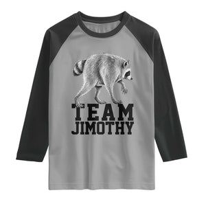 Team Jimothy Viral Seattle Raccoon Raglan Shirt Vintage Trash Panda Meme Graphic