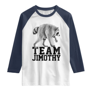 Team Jimothy Viral Seattle Raccoon Raglan Shirt Vintage Trash Panda Meme Graphic