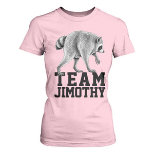 Team Jimothy Viral Seattle Raccoon T Shirt For Women Vintage Trash Panda Meme Graphic TS02 Light Pink Print Your Wear