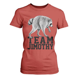 Team Jimothy Viral Seattle Raccoon T Shirt For Women Vintage Trash Panda Meme Graphic TS02 Red Print Your Wear